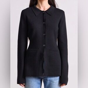 Apiece Apart -  Betti Knit Cardi- Black Button-Up - Sz L